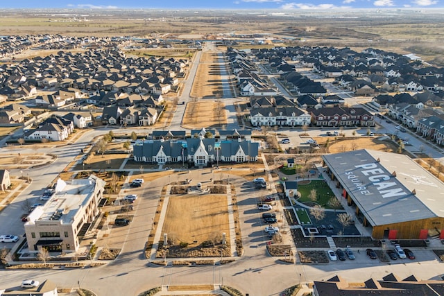 aerial view with a residential view