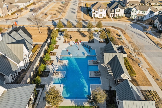 drone / aerial view featuring a residential view