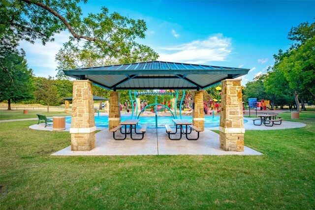 view of patio with playground community