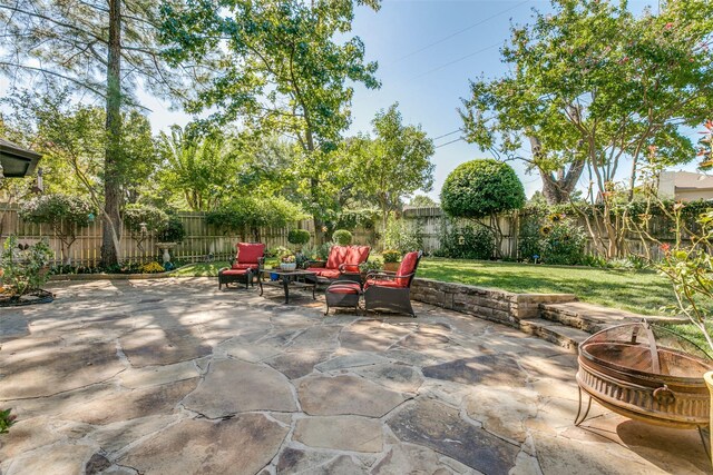 view of patio / terrace featuring a fenced backyard