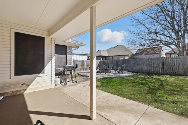 view of patio / terrace with fence