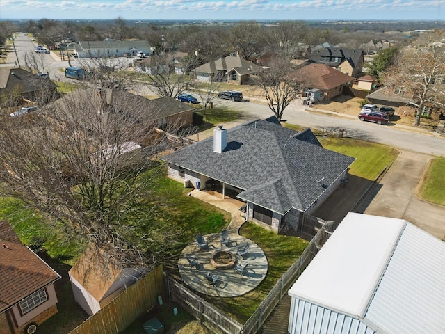 birds eye view of property featuring a residential view