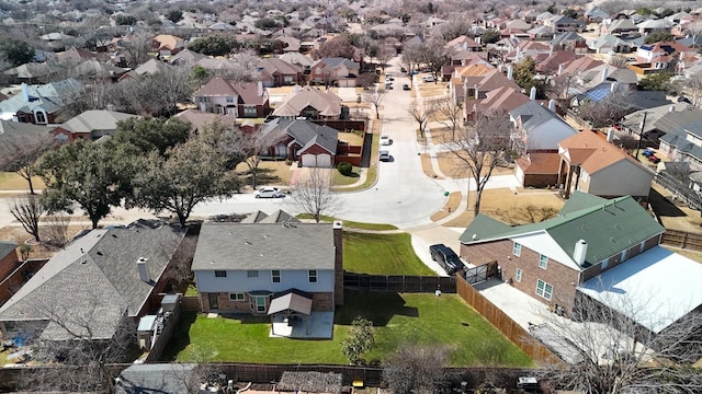 aerial view featuring a residential view