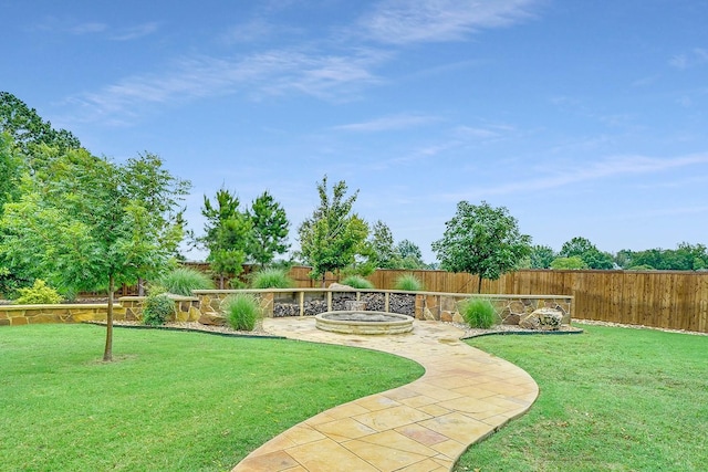 9577 Vail Eton Dr, Pilot Point, TX 76258 - view of yard with a patio area and an outdoor fire pit