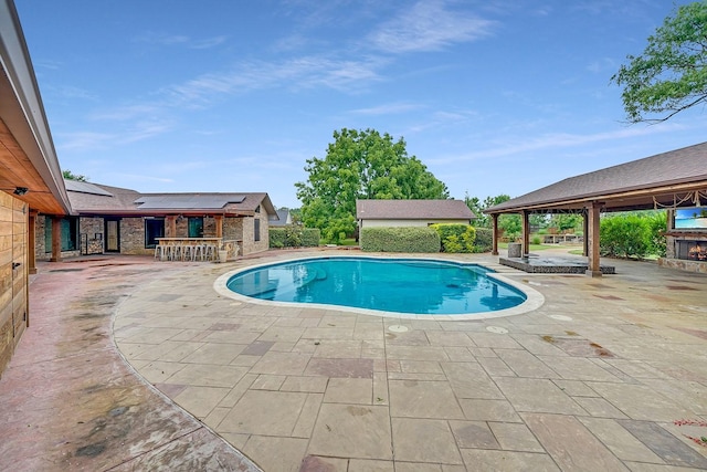 9577 Vail Eton Dr, Pilot Point, TX 76258 - view of pool with a patio area and a gazebo