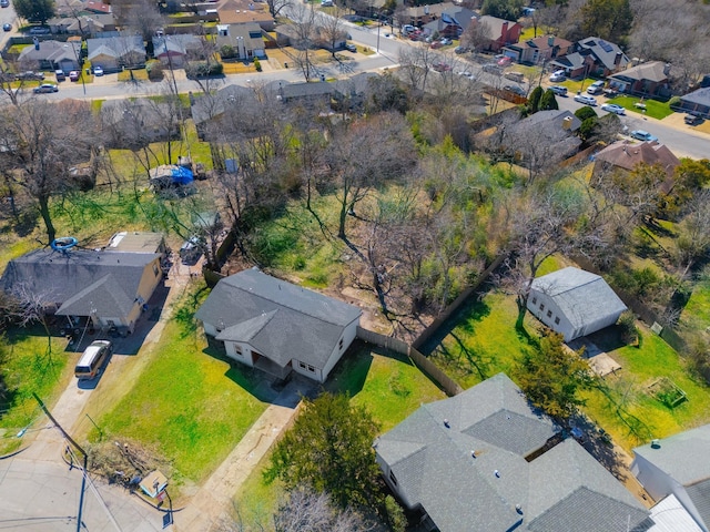 drone / aerial view with a residential view