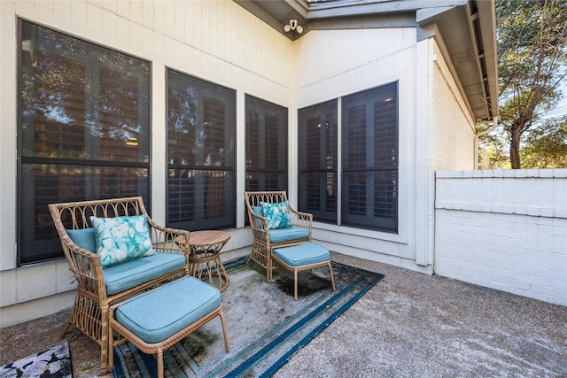 view of patio / terrace with fence