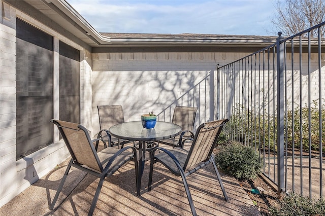 view of patio / terrace featuring outdoor dining space