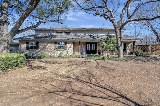 view of front of property with fence