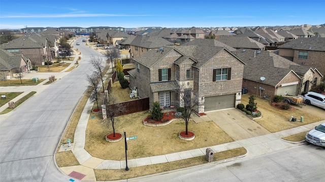 aerial view featuring a residential view