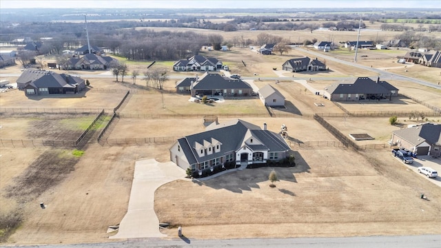 bird's eye view featuring a rural view