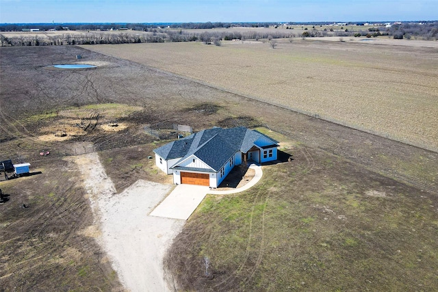 bird's eye view featuring a rural view