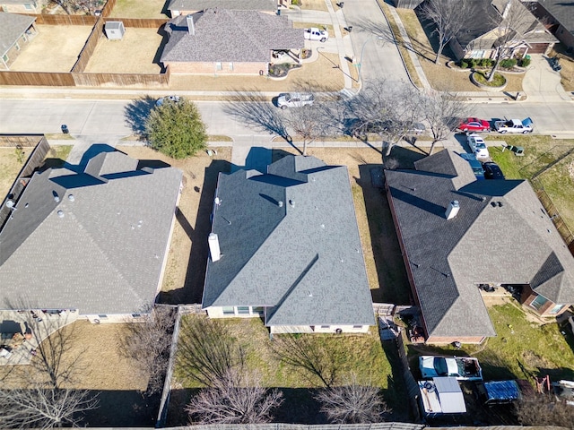 bird's eye view with a residential view