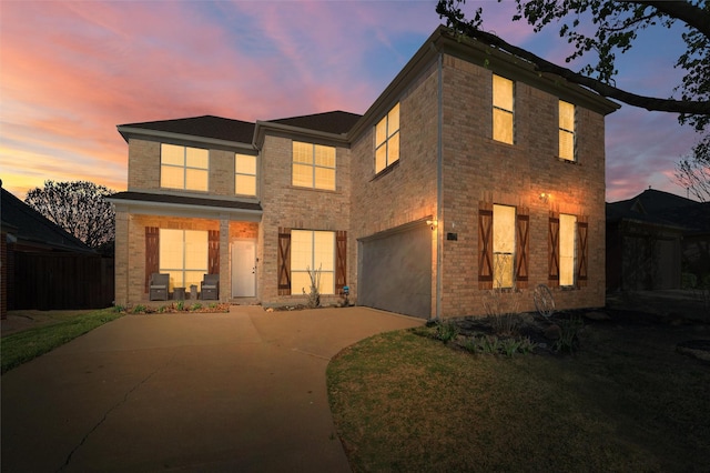 6500 High Brook Dr, Fort Worth, TX 76132 - view of front of house featuring brick siding, a garage, and concrete driveway