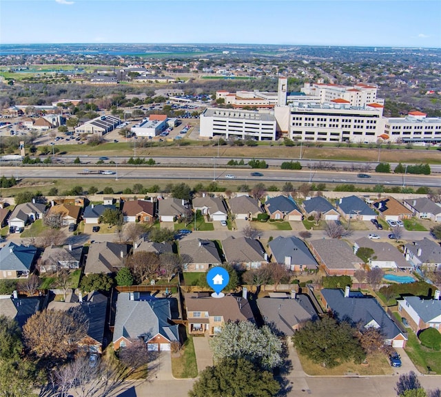 6500 High Brook Dr, Fort Worth, TX 76132 - birds eye view of property featuring a residential view