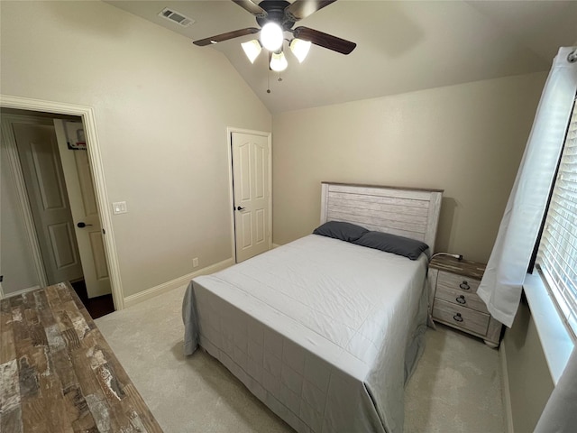 312 Salisbury Dr, Anna, TX 75409 - bedroom with vaulted ceiling, ceiling fan, and wood finished floors