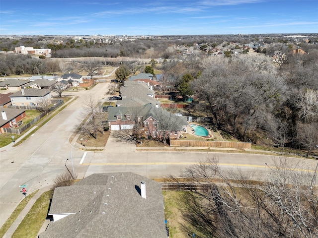 aerial view featuring a residential view