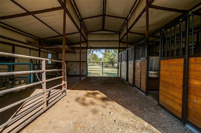 view of horse barn