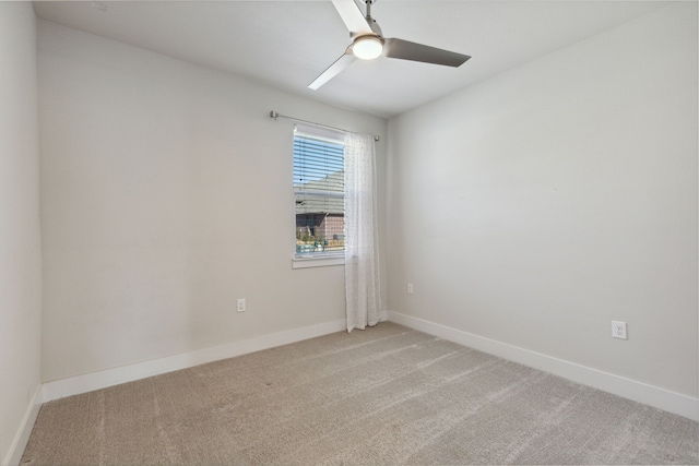 3830 Dalea Dr, Prosper, TX 75078 - unfurnished room with baseboards, ceiling fan, and light colored carpet