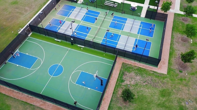 3830 Dalea Dr, Prosper, TX 75078 - view of basketball court with a tennis court, community basketball court, and fence