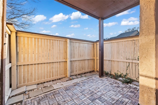 view of patio / terrace with a fenced backyard