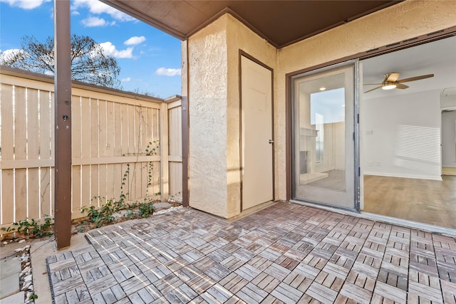 view of patio with fence