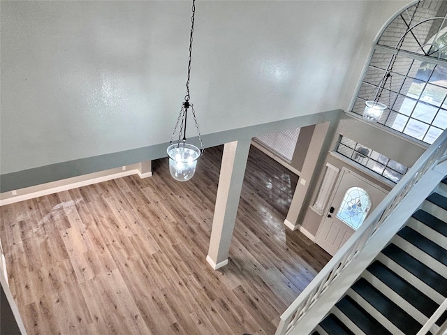 room details with wood finished floors and baseboards