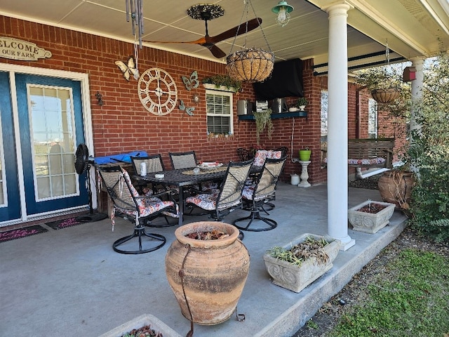 view of patio / terrace featuring outdoor dining space