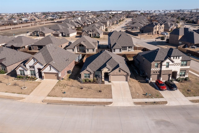 drone / aerial view with a residential view