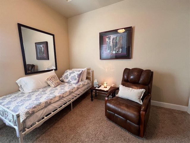 carpeted bedroom with baseboards