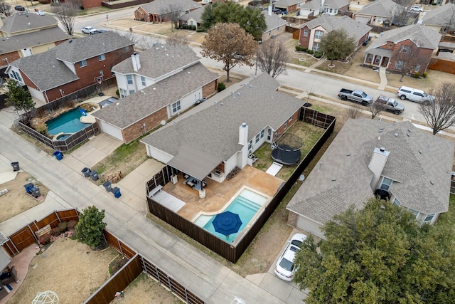 drone / aerial view featuring a residential view