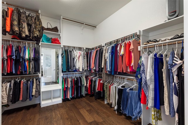 spacious closet featuring wood finished floors