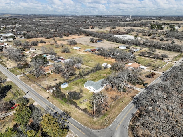 drone / aerial view with a rural view