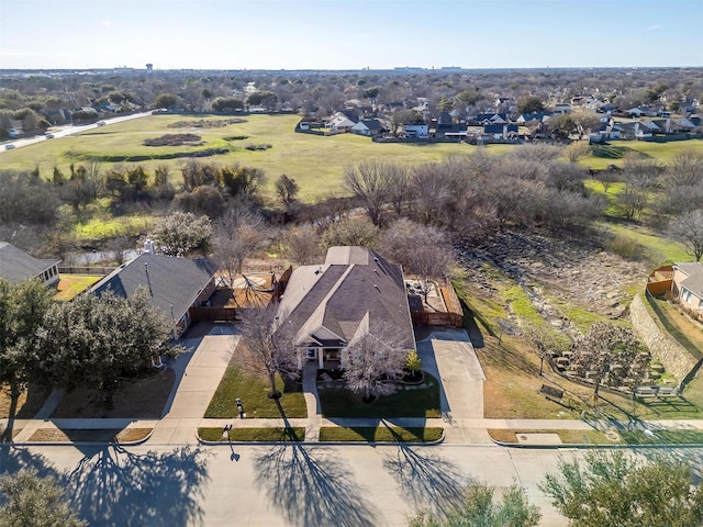 bird's eye view featuring a residential view