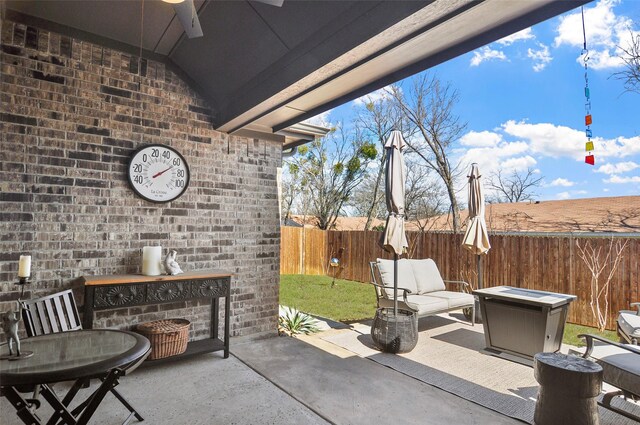 view of patio / terrace with fence private yard