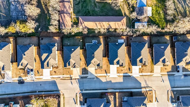 aerial view with a residential view