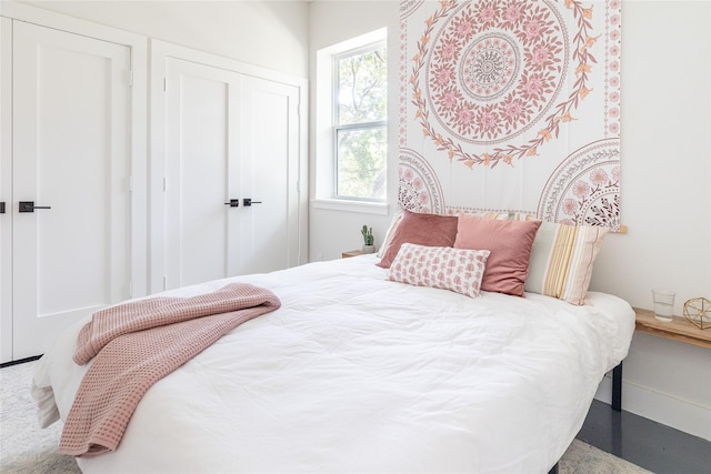 bedroom featuring a closet