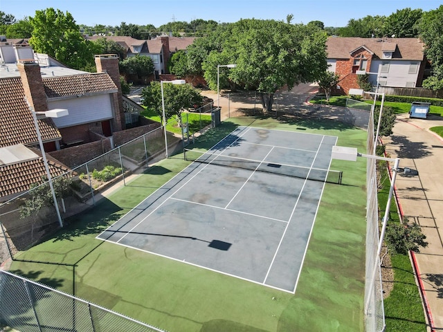 18240 Midway Rd Unit 606, Dallas, TX 75287 - view of tennis court featuring a residential view