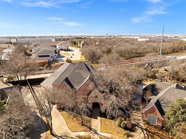 aerial view featuring a residential view