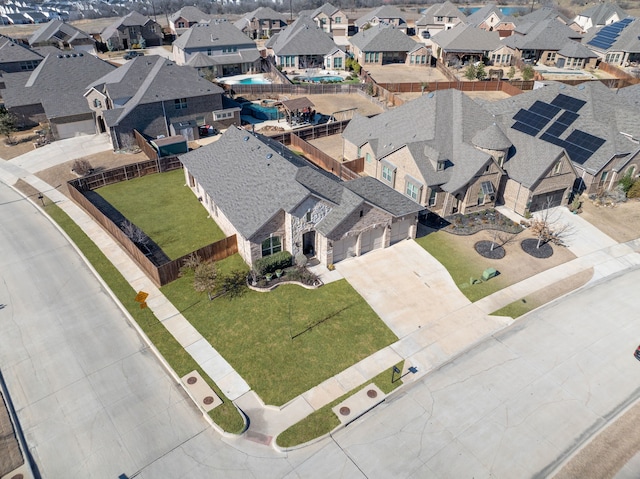 drone / aerial view featuring a residential view