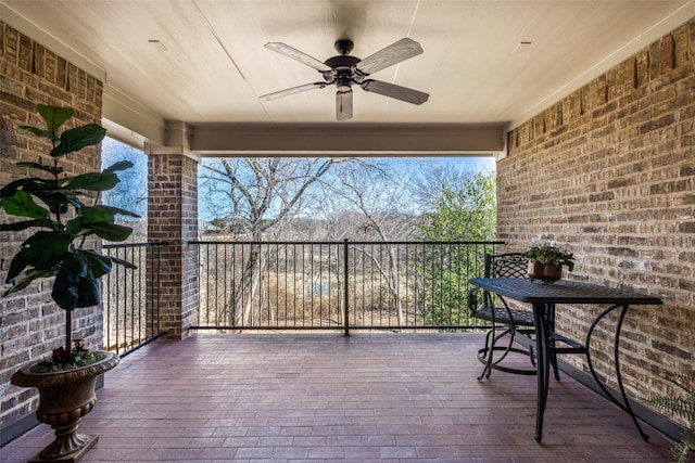 1313 Stoneoak Dr, Mckinney, TX 75072 - wooden terrace featuring ceiling fan