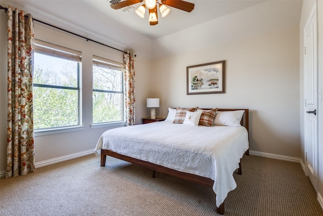 1313 Stoneoak Dr, Mckinney, TX 75072 - carpeted bedroom with baseboards and a ceiling fan