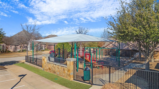 community playground featuring fence