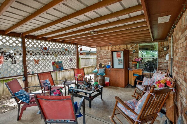 2317 Jodi Ln, Gainesville, TX 76240 - view of patio / terrace featuring an outdoor hangout area