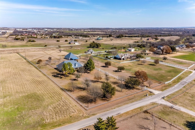 bird's eye view featuring a rural view