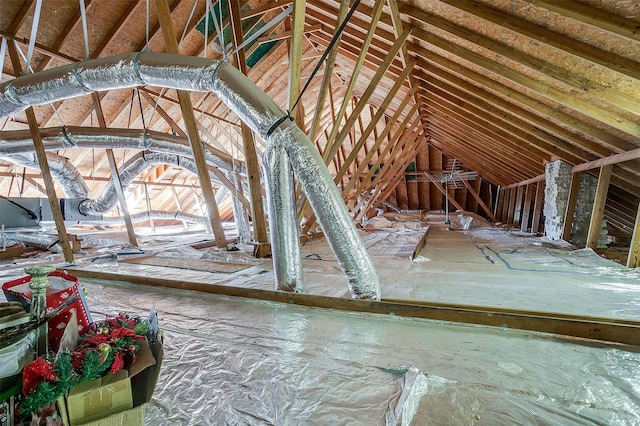 view of attic