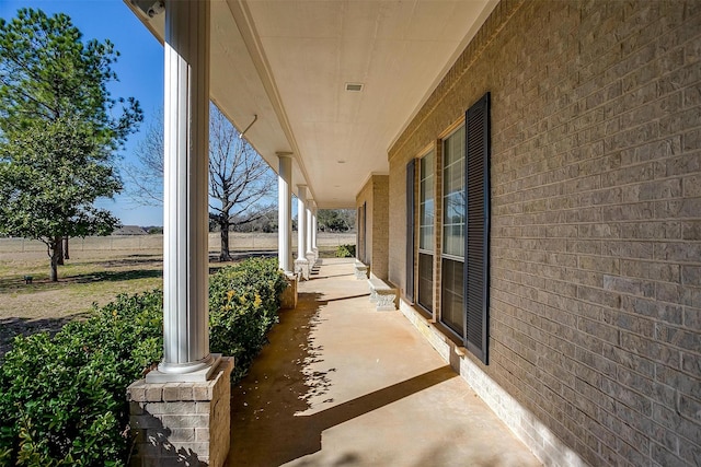 view of patio with covered porch