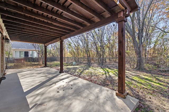 view of patio / terrace with a fenced backyard