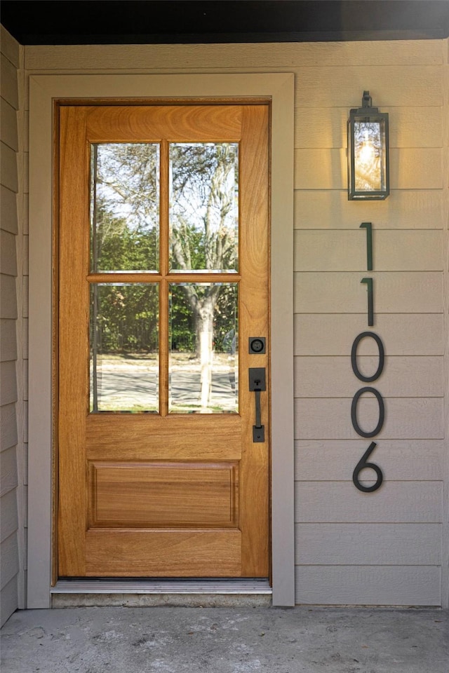 view of doorway to property