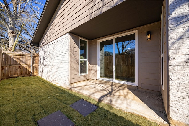 view of patio with fence